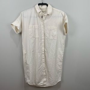 Madewell White Courier Shirt Dress Size Small